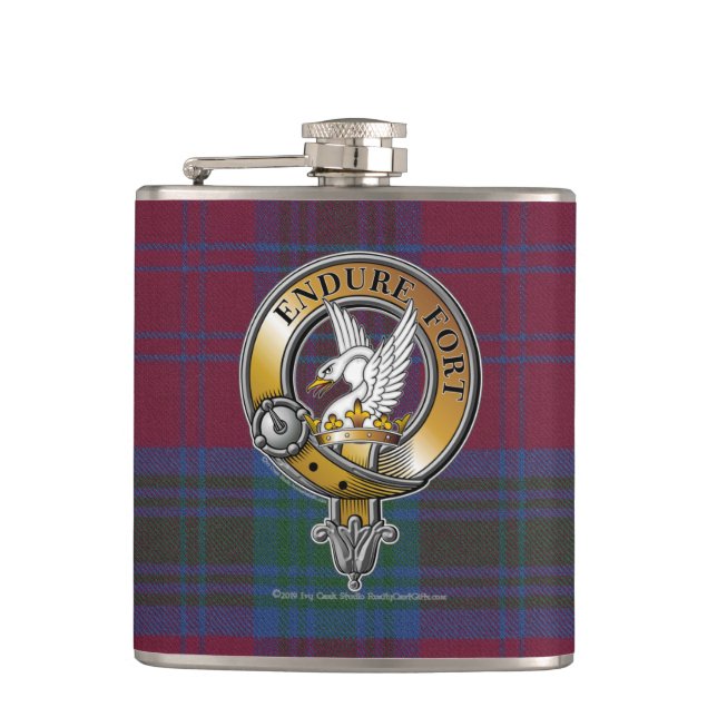 Flasques Lindsay Tartan & Badge (Devant)