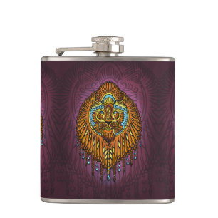 Flasques Lion Regal Spirit La Rue Mandala Tribale Ornée