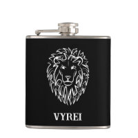 Lion tribal noir et blanc