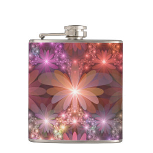 Flasques Lit De Fleurs Coloré brillant Abstrait Fractage Ar