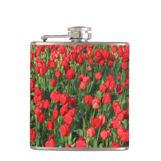 Flasques Lit de Tulipes Rouges 02 (Devant)