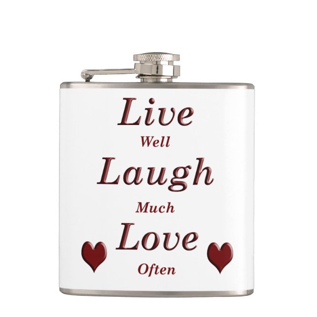 Flasques Live Laugh Love (Devant)