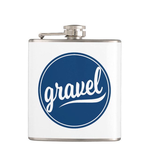 Flasques Logo bleu Gravel Cycling (Devant)