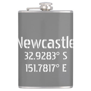 Flasques Longueur de la latitude NSW de Newcastle