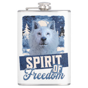 Flasques Loup Arctique Esprit de liberté Création faunique