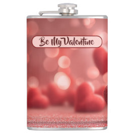 Flasques Love-Filled Be My Valentine Vinyl Wrapped Flask