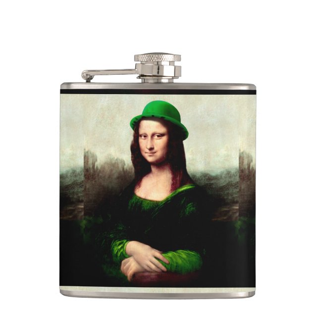 Flasques Lucky Mona Lisa St. Patrick's Day (Devant)