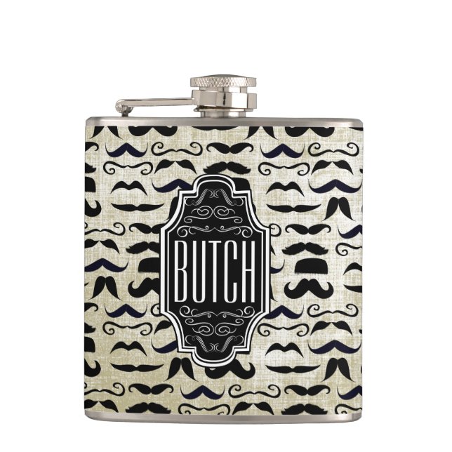 Flasques M. Mustache Hipster Motif (Devant)