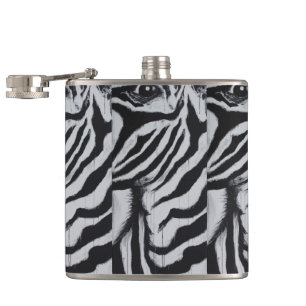 Flasques M. Zèbre Animal Faune Abstrait Art Original