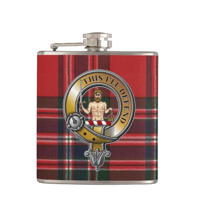Flasques MacFarlane Tartan & Badge (Devant)