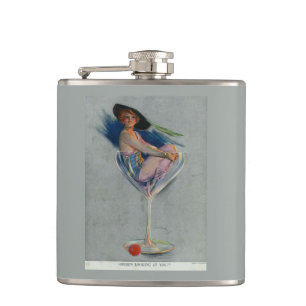 Flasques Madame vintage en verre de Champagne