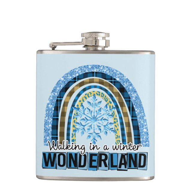 Flasques Marcher dans une Wonderland d'hiver | Blue Rainbow (Devant)