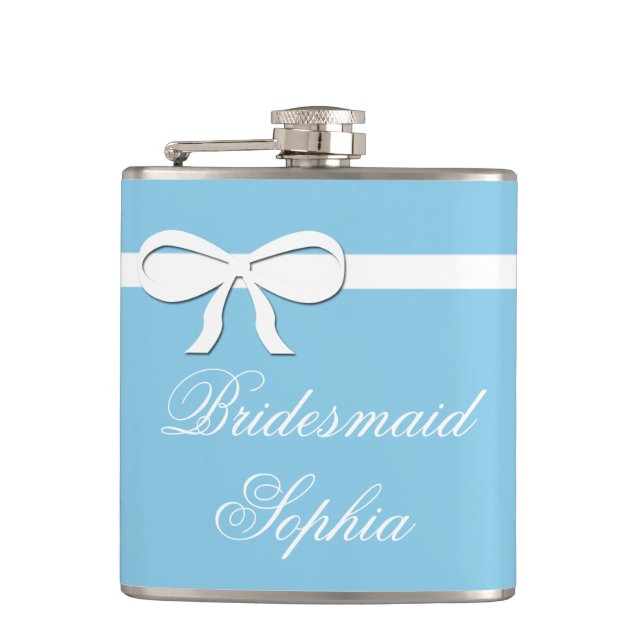 Flasques Mariage d'aqua de cadeau de demoiselle d'honneur (Devant)