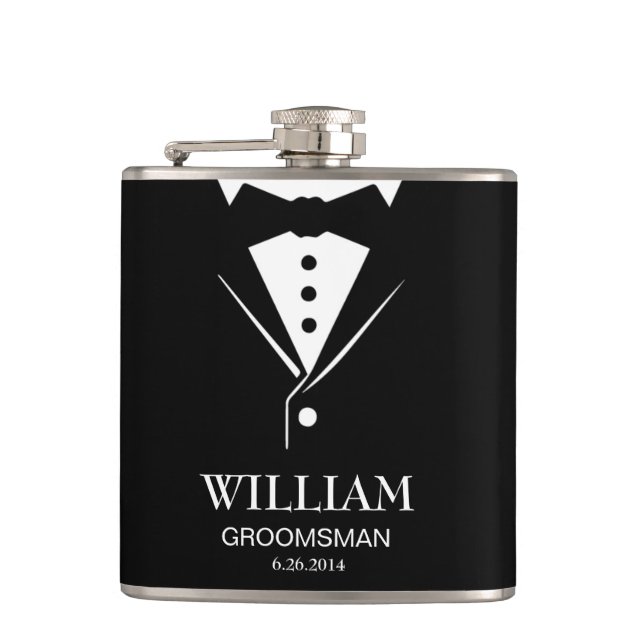 Flasques Mariage Mens Groom et Groomsmen Tuxedo (Devant)