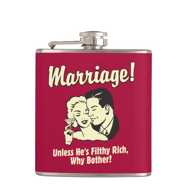 Flasques Mariage : Pourquoi être malheureux (Devant)