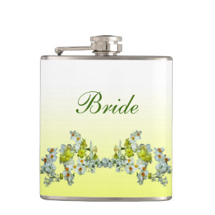 Flasques Mariées Mariages florales jaunes