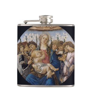 Flasques Mary avec l'enfant et anges de chant par