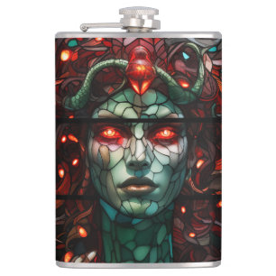 Flasques Medusa - Fenêtre en verre tendu Style Tiffany