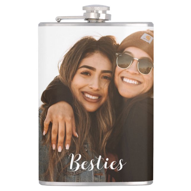 Flasques Meilleur Ami Besties Photo personnalisée (Devant)