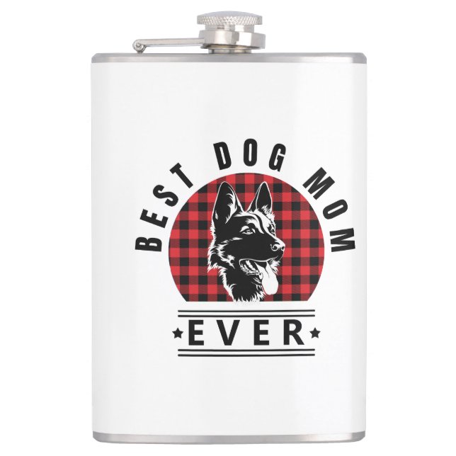 Flasques Meilleur Chien Maman Jamais Berger Chien Buffalo C (Devant)