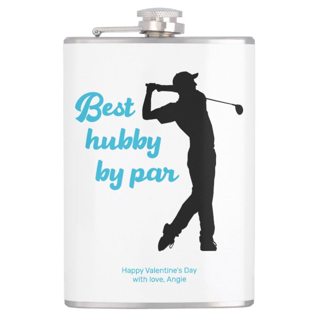 Flasques Meilleur Hubby Par Par Golfer Silhouette Golf (Devant)