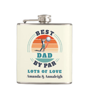 Flasques Meilleur Papa Par Par Custom Retro De Daughers Gol