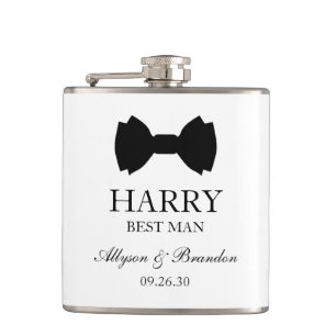 Flasques Meilleure Cravate Black Bow Homme