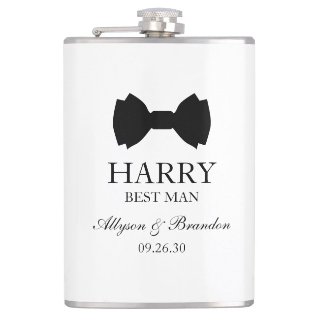 Flasques Meilleure Cravate Black Bow Homme (Devant)