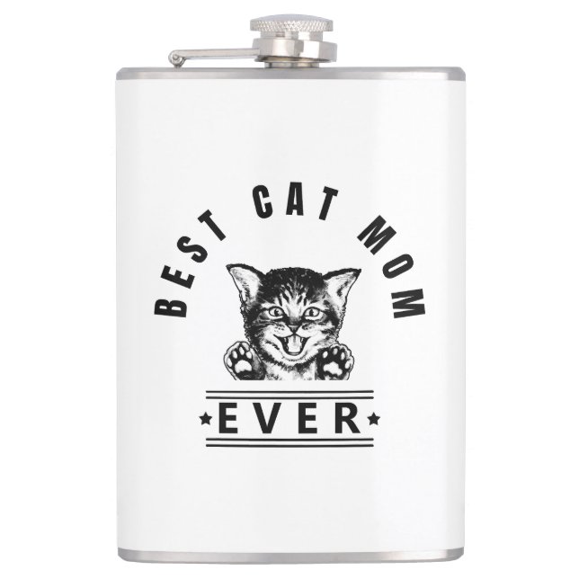 Flasques Meilleure Maman de Chat de Tous les Temps (Devant)
