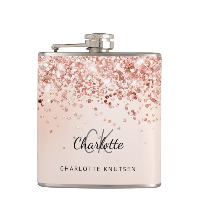 Flasques Meilleures amies rose gold rose tendre (Devant)