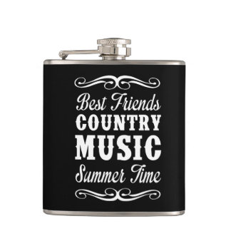 Flasques Meilleurs amis, musique country, heure d'été