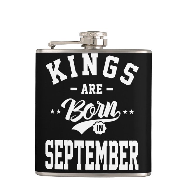 Flasques Mens Kings Sont Nés En Septembre Cadeaux Anniversa (Devant)
