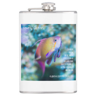 Flasques Mer doré, poisson mignon coloré