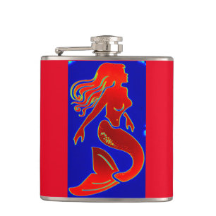 Flasques mermad rouge de goupille-