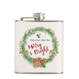 Flasques Merry & Bright Christmas Wreath