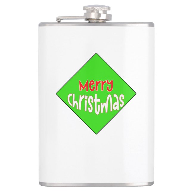 Flasques Merry Christmas Flask – Festive Holiday Gift (Devant)
