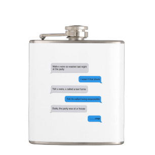 Flasques Message texte amusant