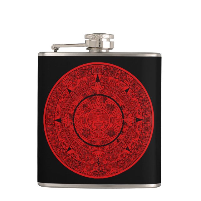 Flasques Mexicaine Aztec Sun Stone Maya Calendrier 2 (Devant)