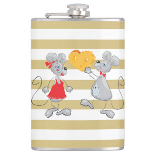 Flasques Mignon Drôle Fantaisiste Souris-Rayures