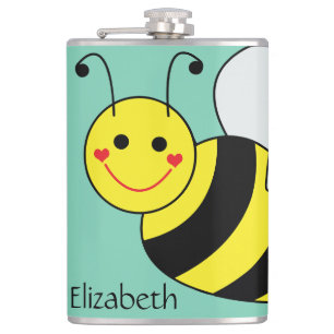 Flasques Mignon gaffez l'abeille personnalisée
