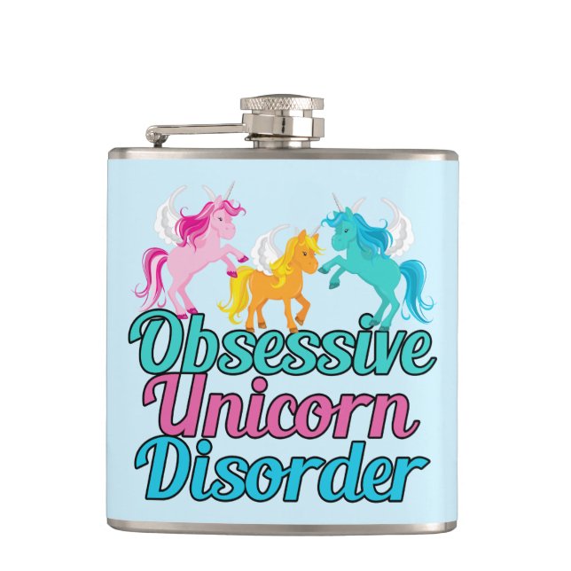 Flasques Mignonne Trouble Obsessionnel Unicorne (Devant)