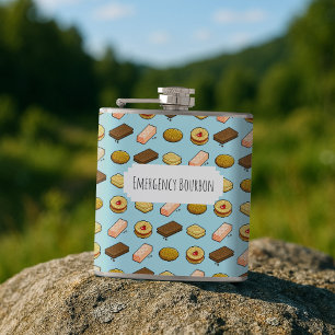 Flasques Mignons biscuits Ajoutez votre propre texte Motif