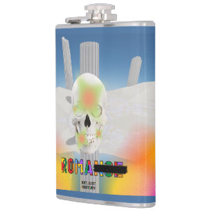 Flasques Mikitiez Dreamer crâne tatto arc-en-ciel plage ros