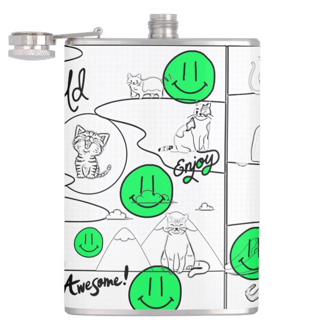 Flasques Mikitiez meow été fêter plage (Ouvert)