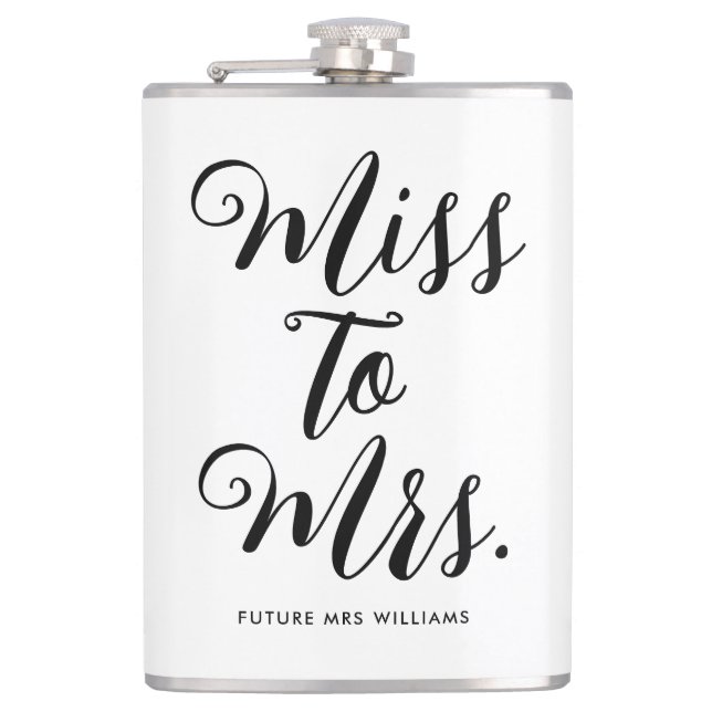 Flasques Miss to Mrs Mariage Shower Enterrement de Vie de J (Devant)
