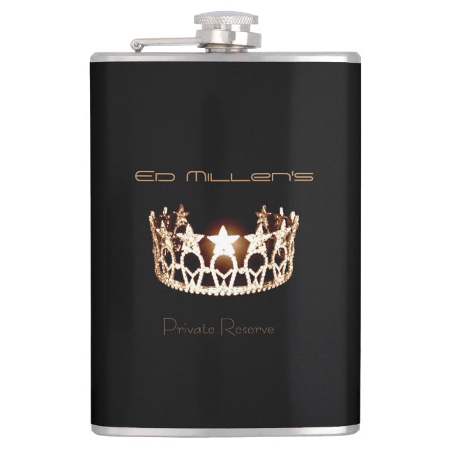 Flasques Miss USA style Crown Flask Nom personnalisé (Devant)
