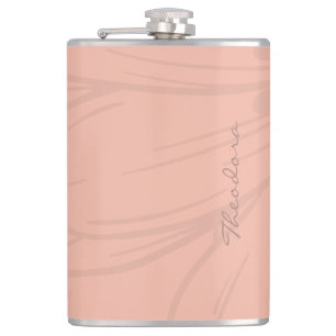 Flasques Modèle floral rose or chic
