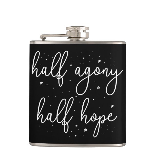 Flasques Moitié d'agonie, moitié d'espoir II - Citation de  (Devant)