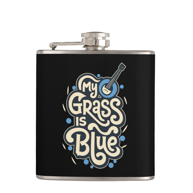 Flasques Mon Herbe Est Bleu Bluegrass Musique Folle (Devant)