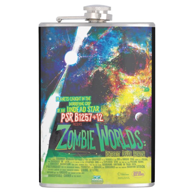 Flasques Mondes Zombie Galaxie d'Halloween (Devant)